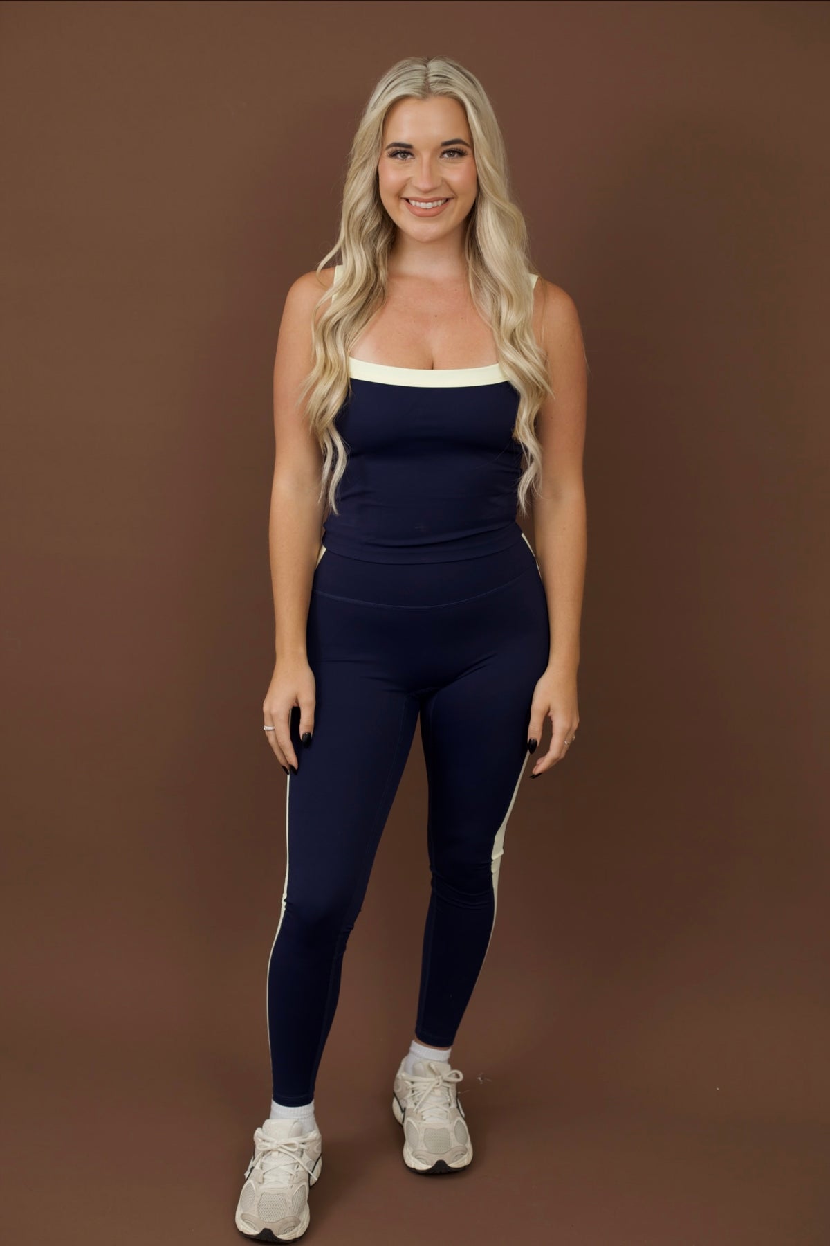 Navy Contrast Leggings