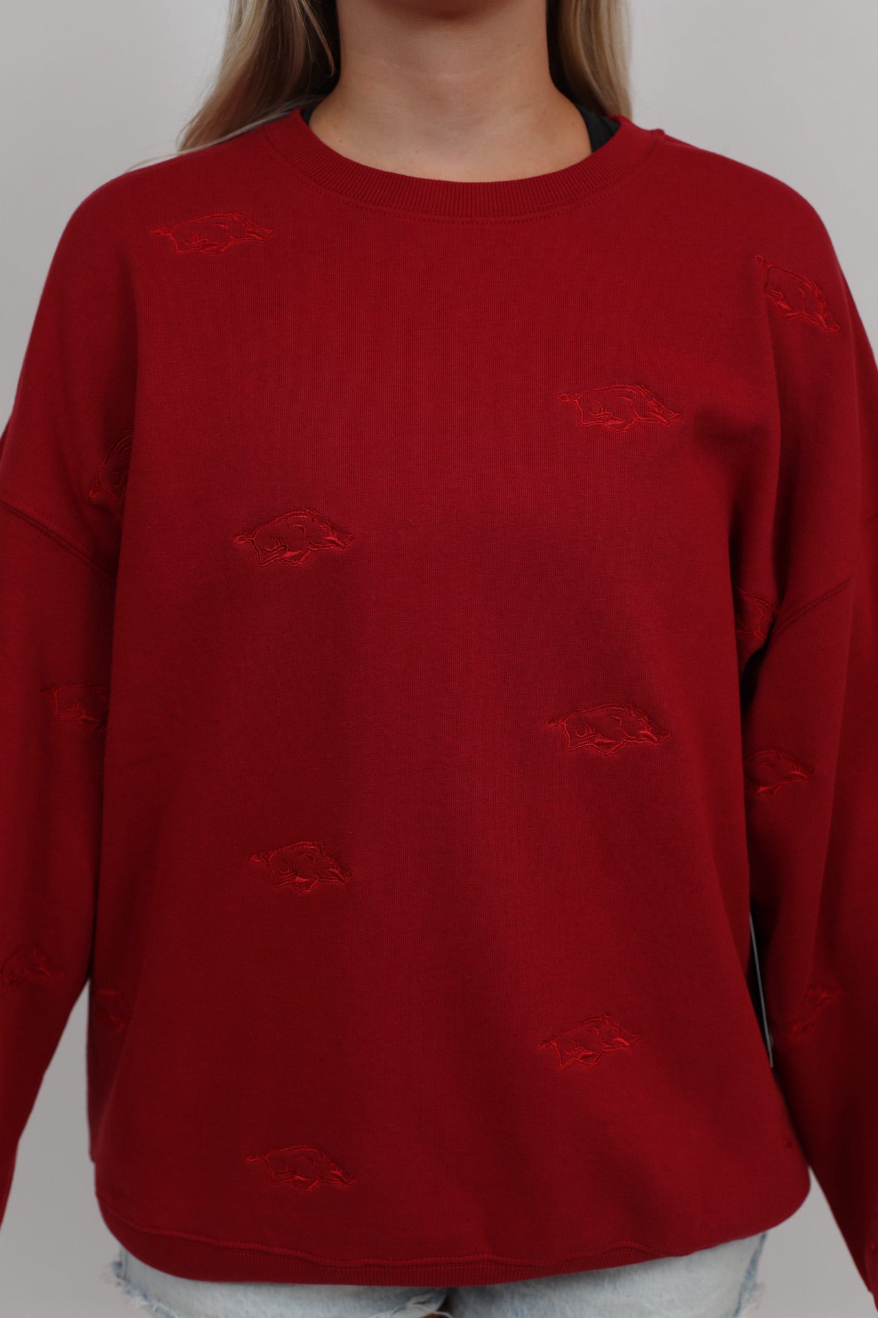 Embroidered Hog Crewneck