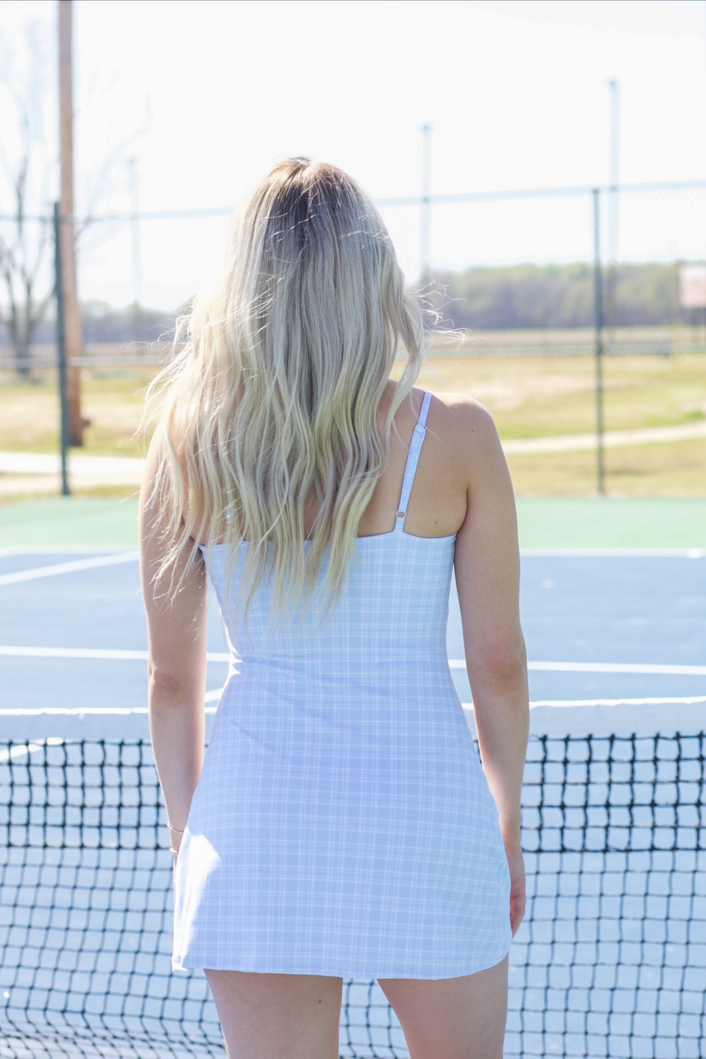 Plaid Sweetheart Athletic Dress