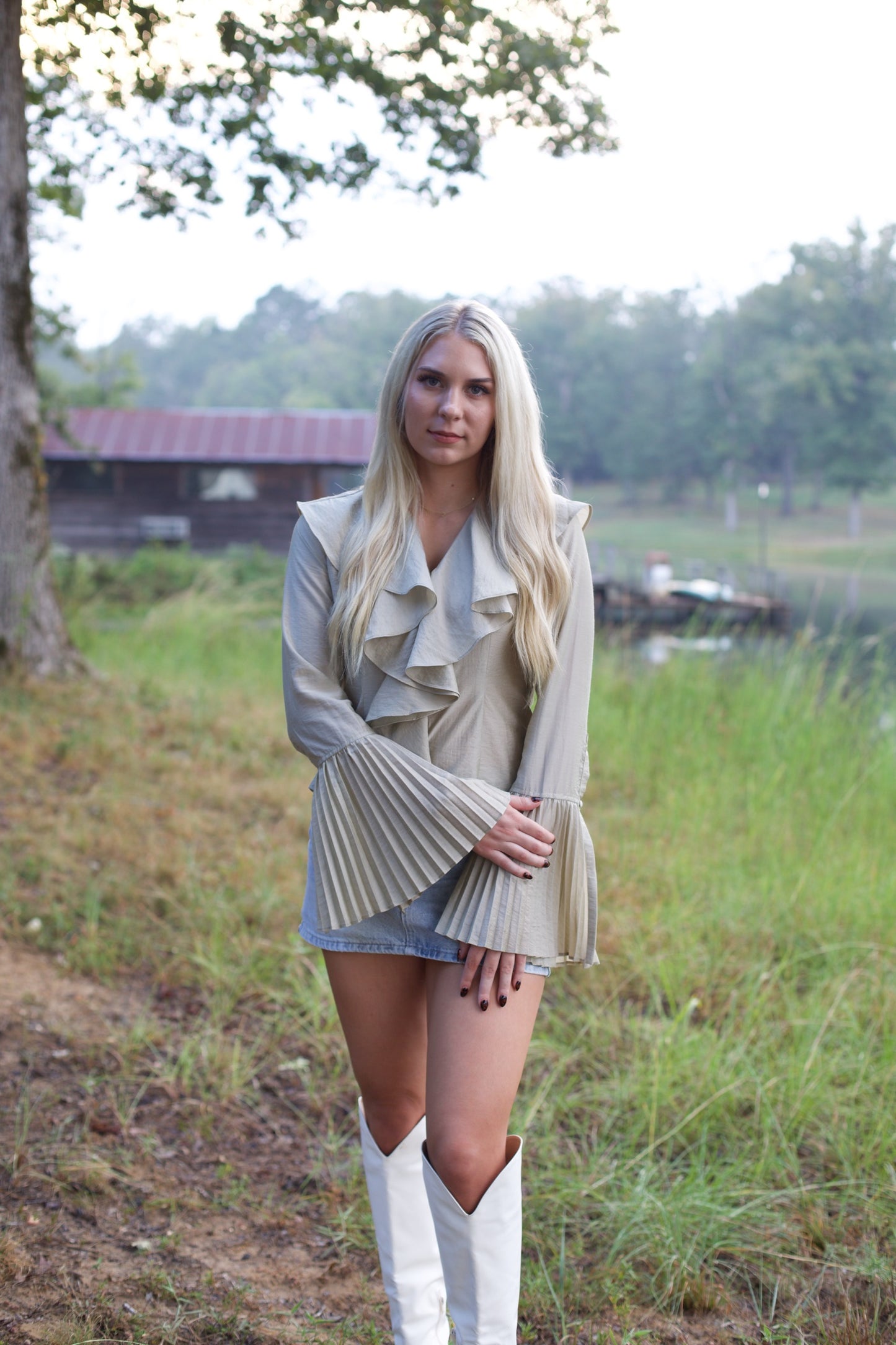 Tan Blouse