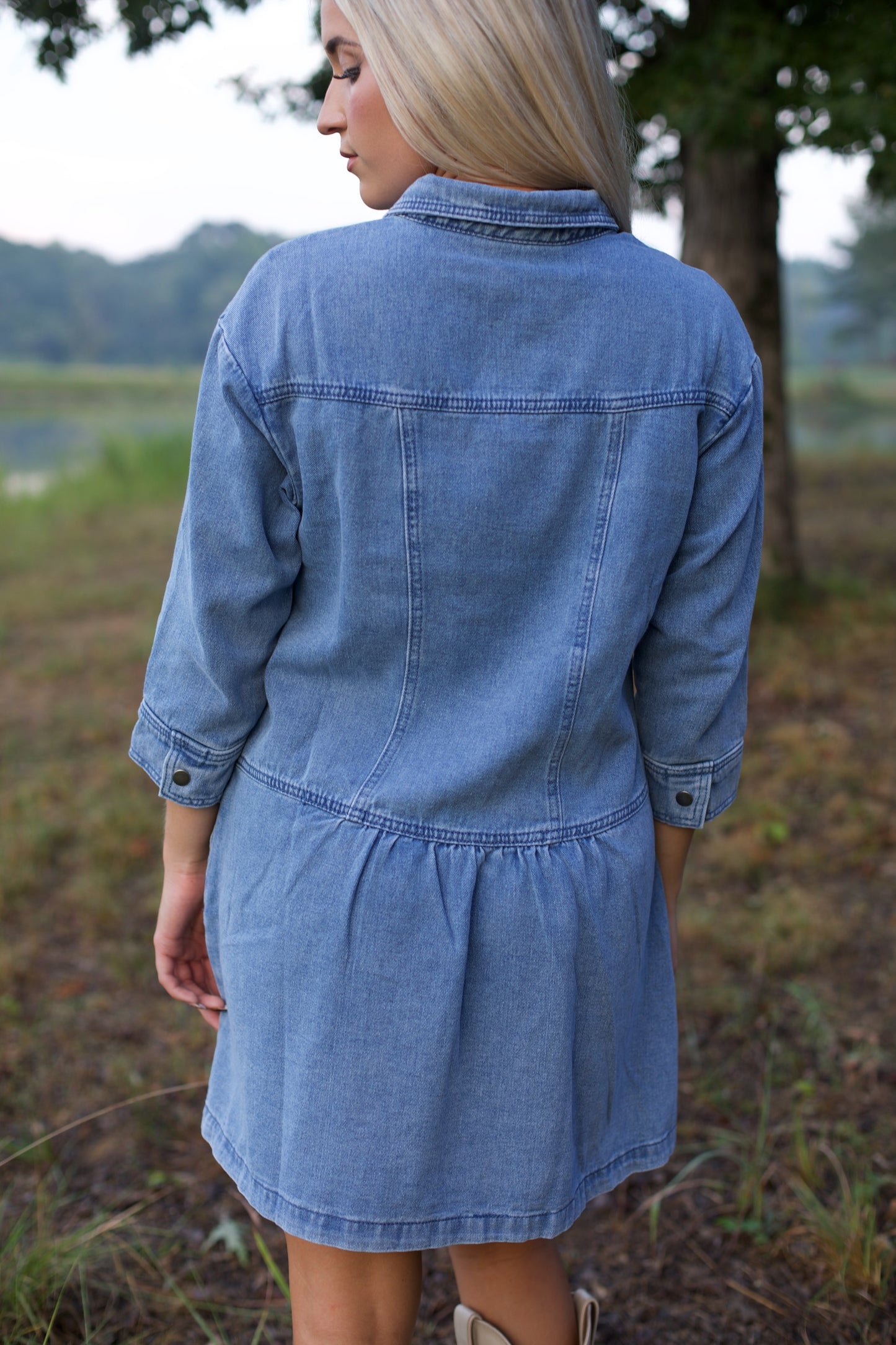 Denim Button Down Dress