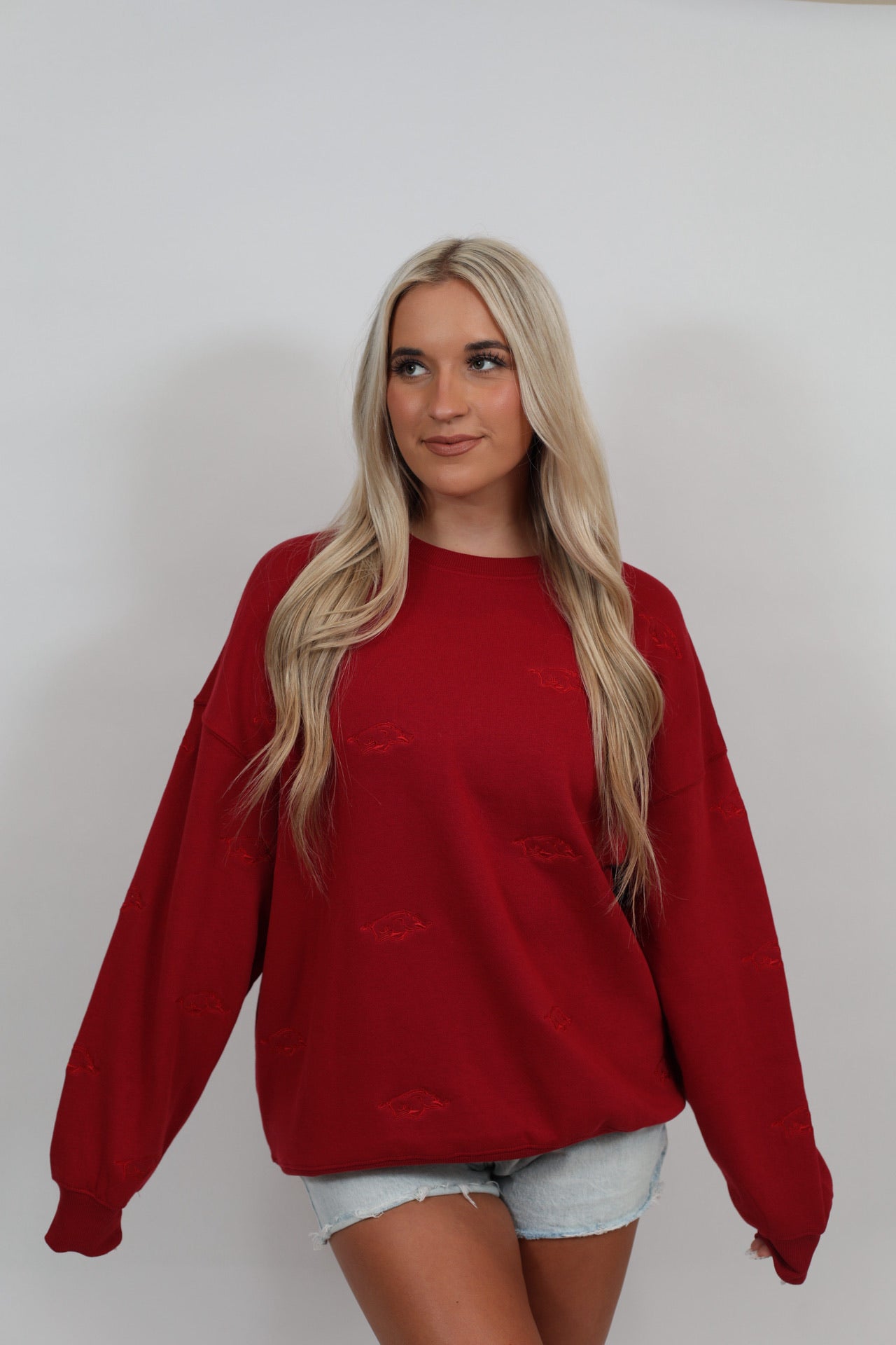 Embroidered Hog Crewneck