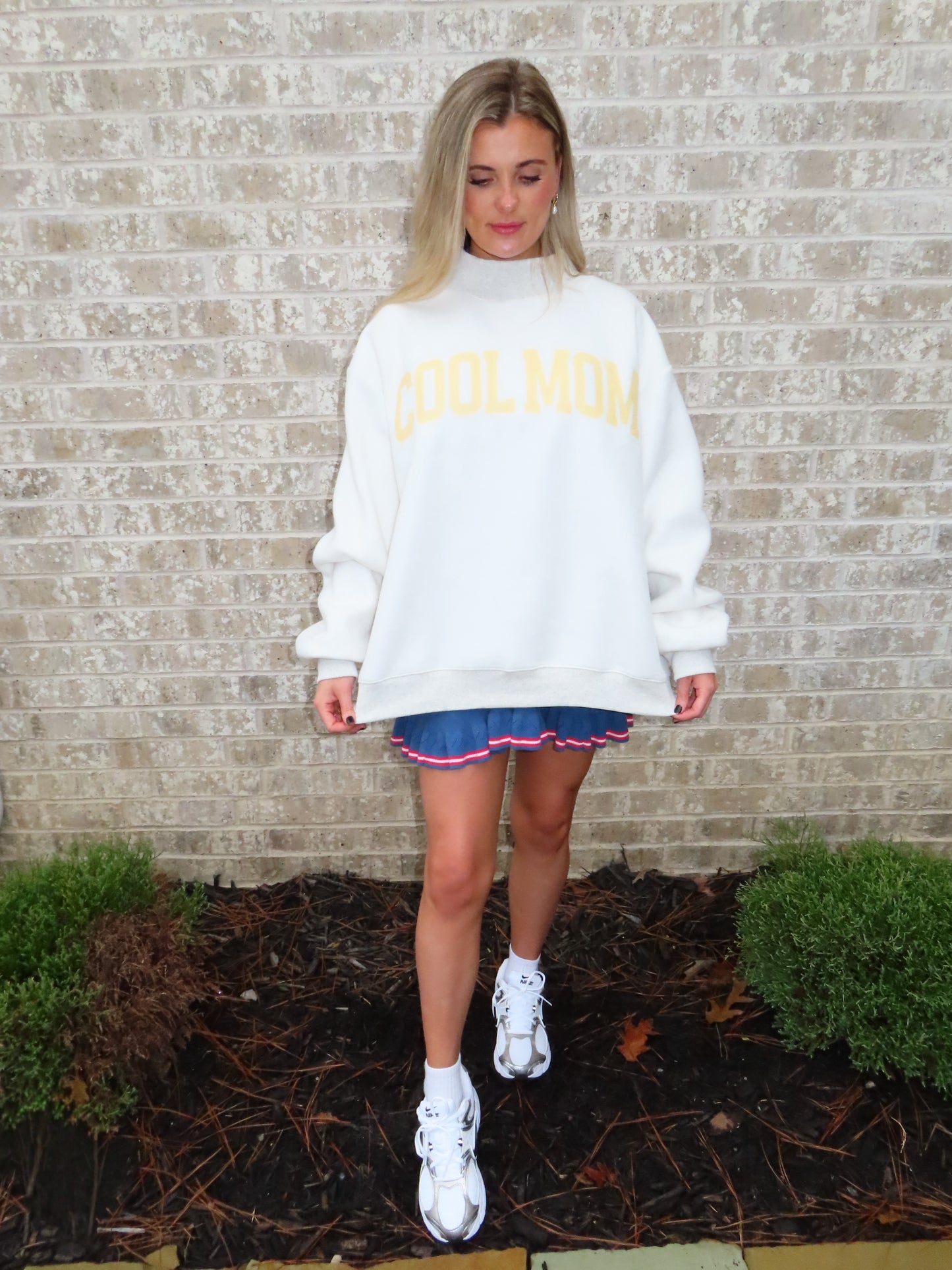Mother/Cool Mom Reversible Mock Neck