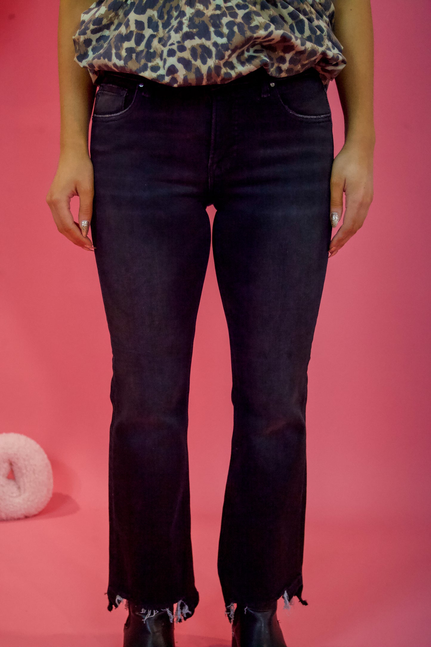 Risen Mid Rise Crop Bootcut Jeans