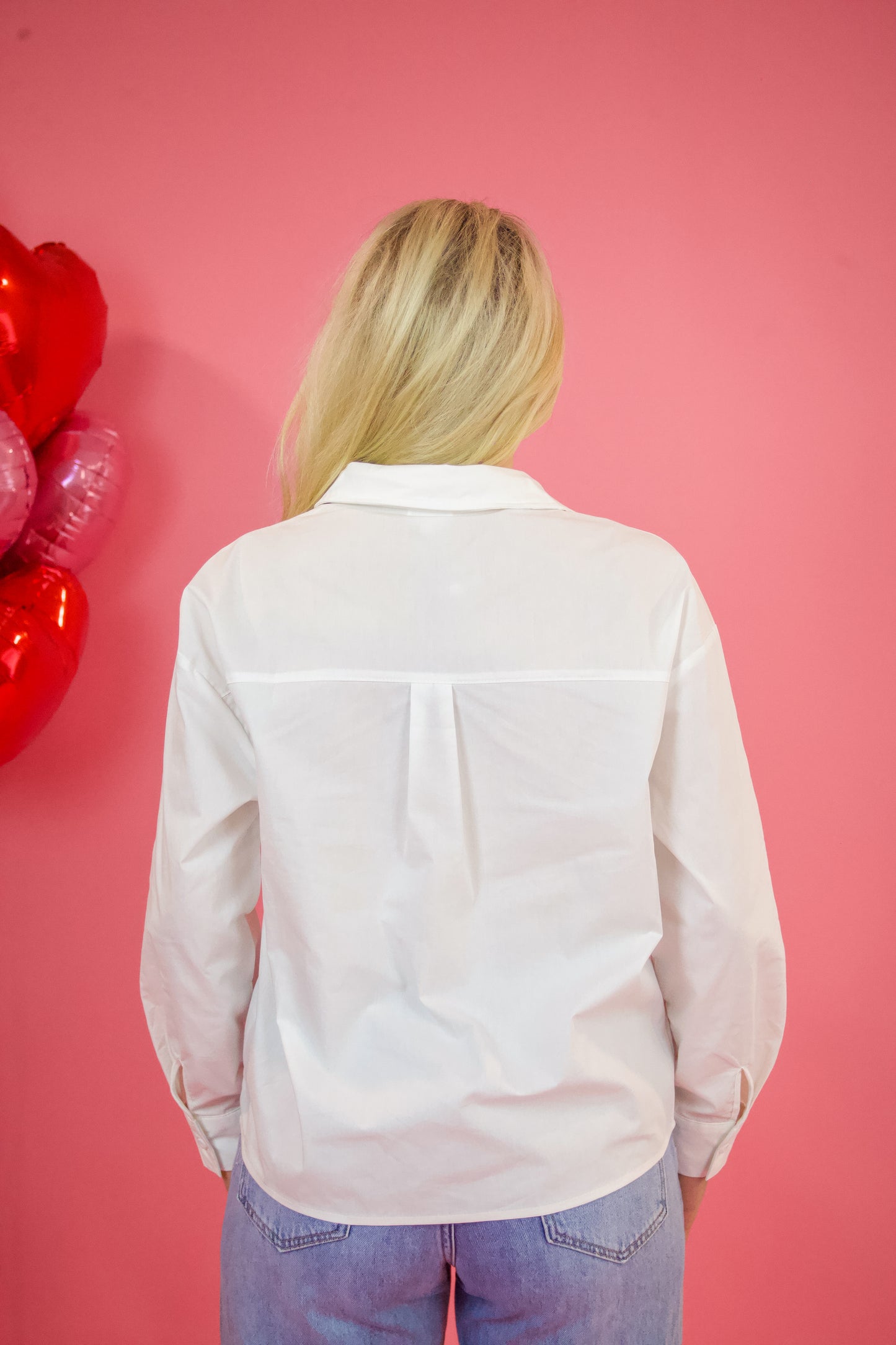 Heart Pocket Button-Down Top