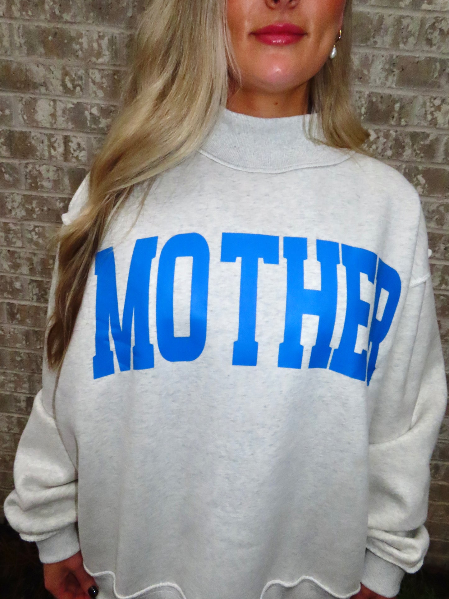 Mother/Cool Mom Reversible Mock Neck