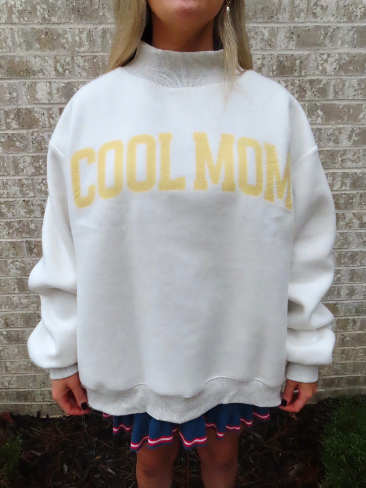 Mother/Cool Mom Reversible Mock Neck