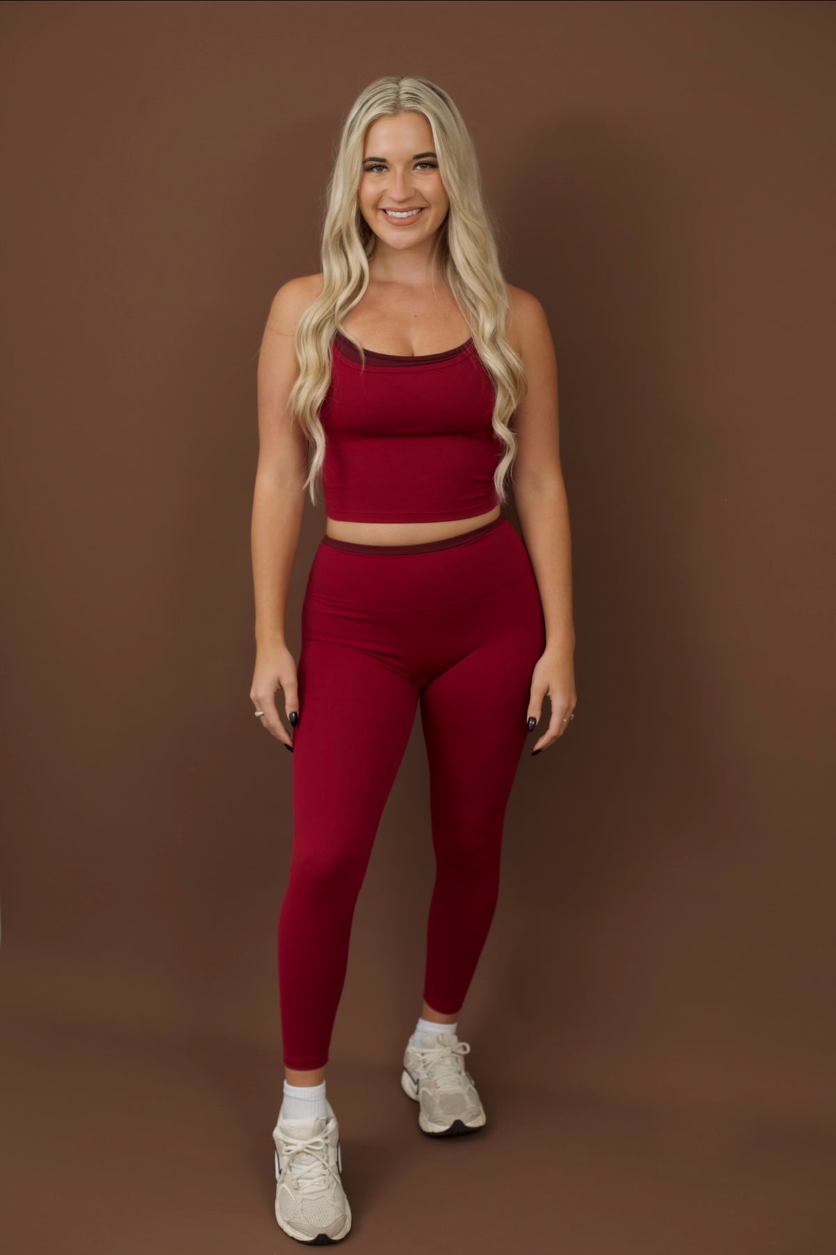 Cherry Layered Athletic Top