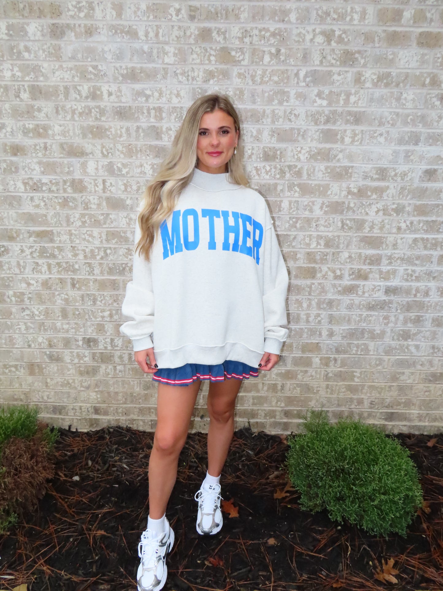 Mother/Cool Mom Reversible Mock Neck