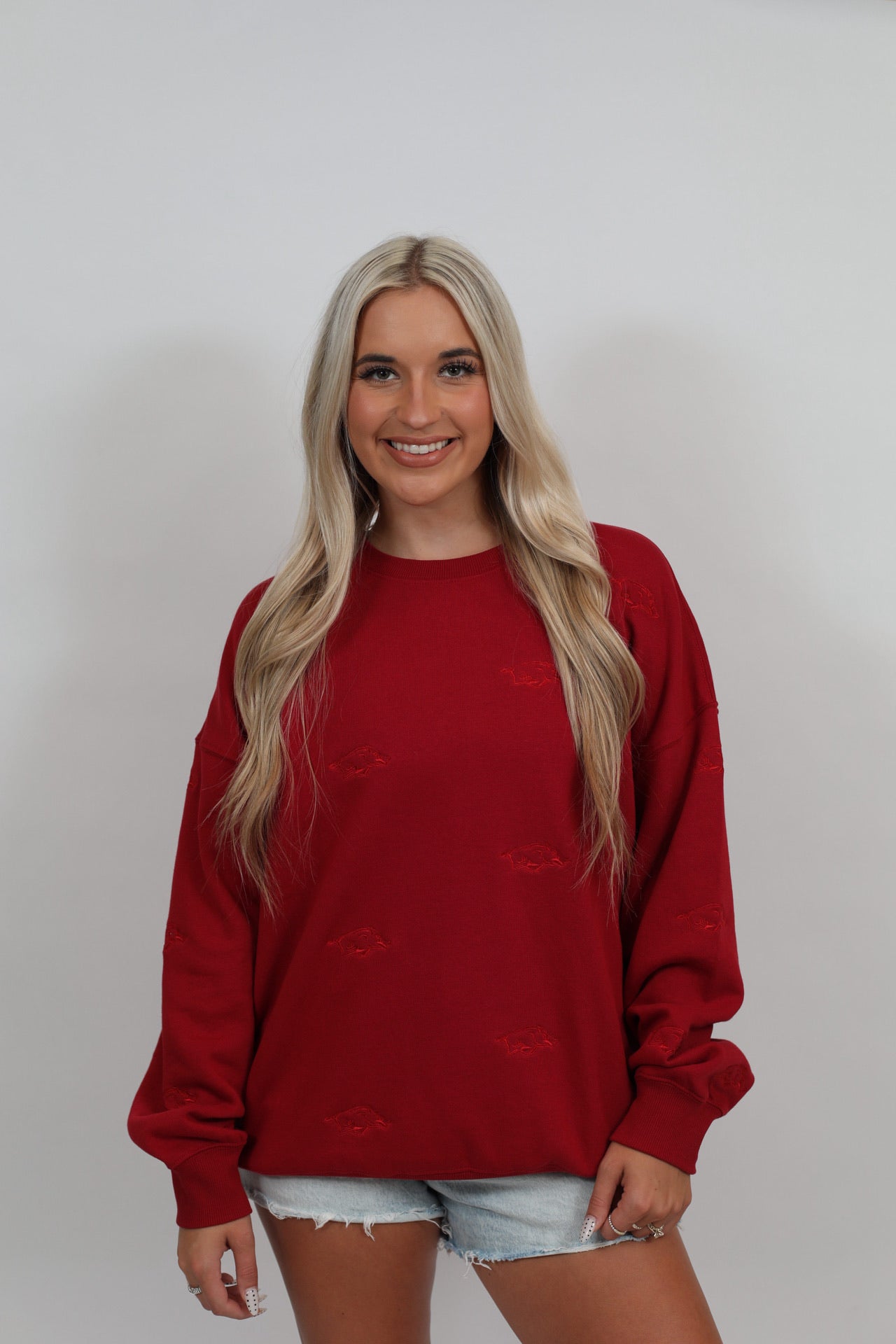 Embroidered Hog Crewneck